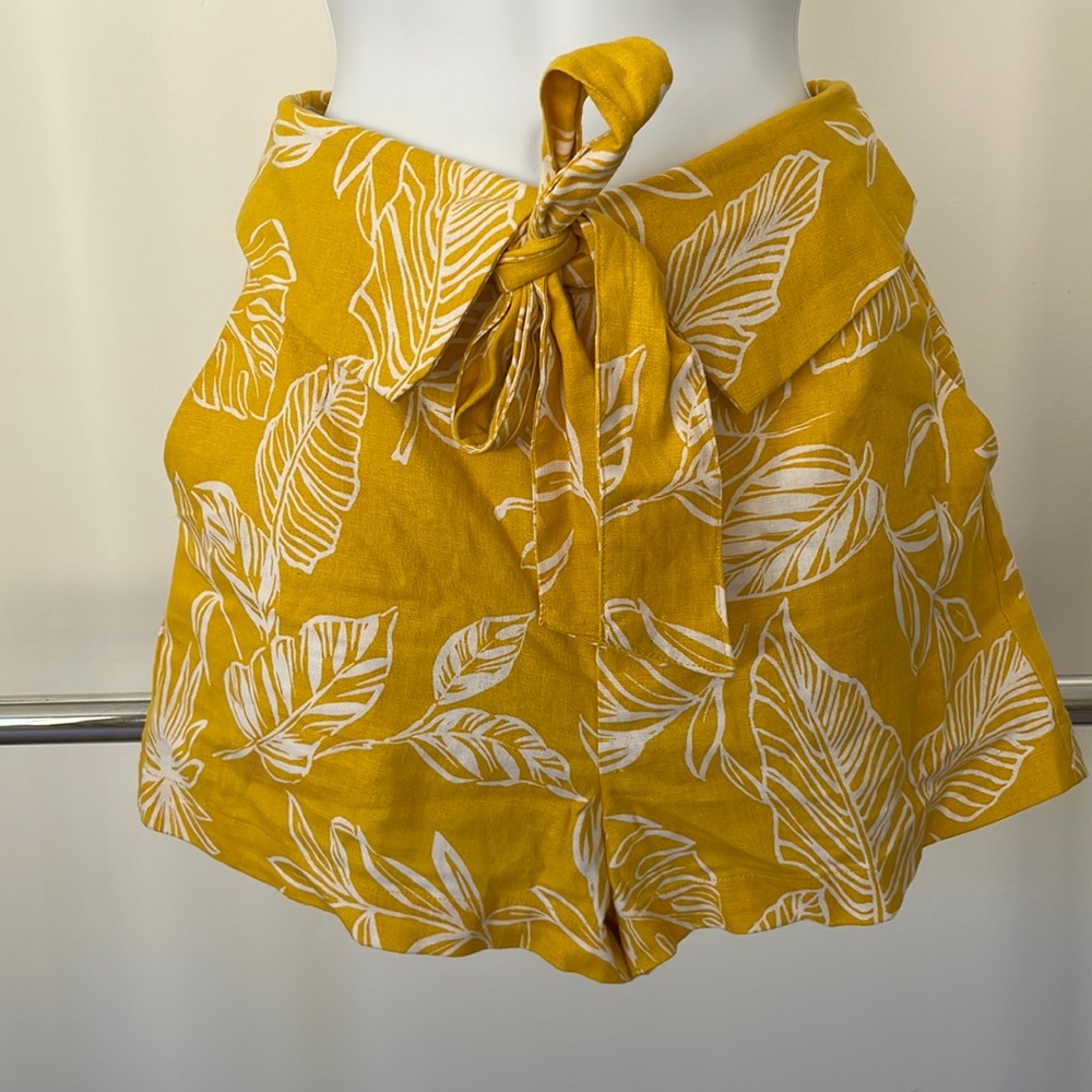 Yellow Floral Shorts